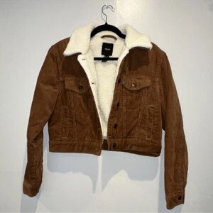 Forever 21 Tan Corduroy Jacket with Cream Lining